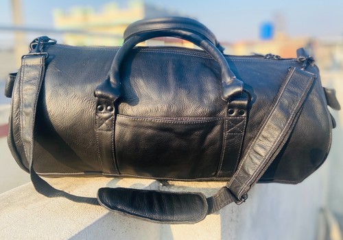 Large black genuine leather - large,