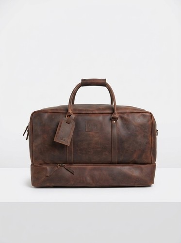 Dunkelbraune vintage echtleder - dunkelbraune,