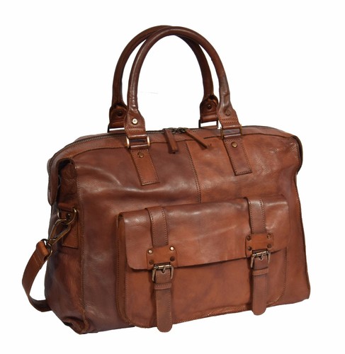 Echt leder reisetasche - echt,