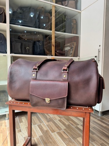 Leather travel duffel bag - duffel,